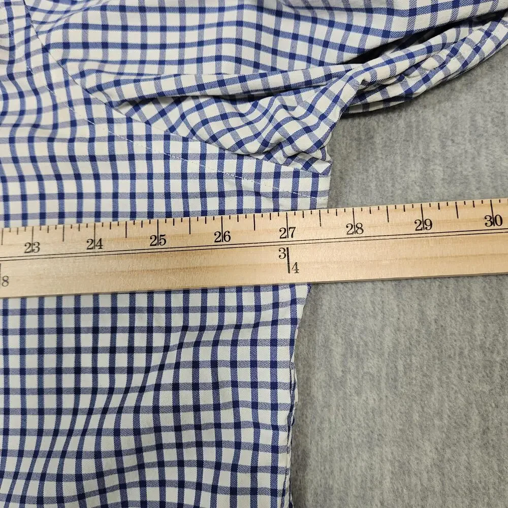 Polo Ralph Lauren Shirt Mens 2XL Blue White Check Performance Stretch Pony